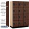 Salsbury Industries 4 Tier Designer Locker, 54"Wx76"Hx21"D, 12 Door, Mahogany 18-24361MAH - alternate 8